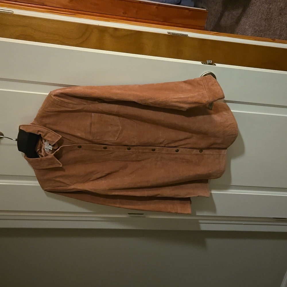 Denim And Co. Suede shirt jacket